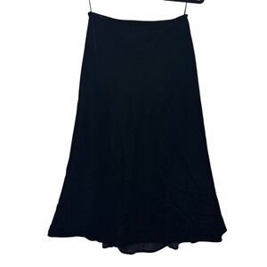 Carmen Marc Valvo Black Velour Maxi Skirt Women's Size 8 Lined Evening Formal